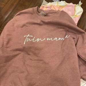 Twin Mama crew neck sweatshirt